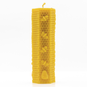 Wachskerze "Bienenpoesie", 14.5x4,5 cm