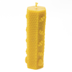 Wachskerze "Bienenpoesie", 14.5x4,5 cm
