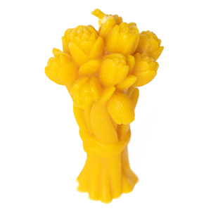 Wachskerze "Tulpenzauber", 10.5x6 cm