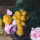 Wachskerze "Tulpenzauber", 10.5x6 cm