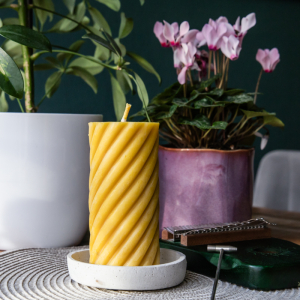 Wachskerze "Lichttanz", 14x6,5 cm