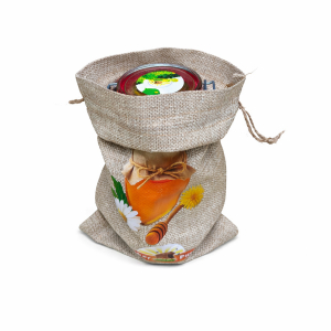 Geschenk Säckchen aus Leinen, 19x33 cm