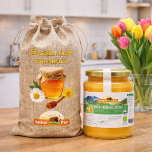 Geschenk Säckchen aus Leinen, 19x33 cm